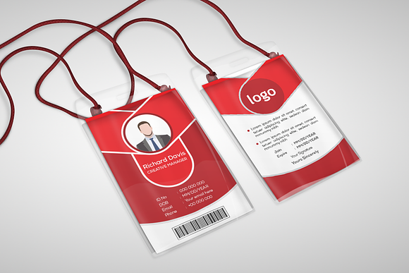 Modern and Clean ID Card Design in Card Templates - product preview 1