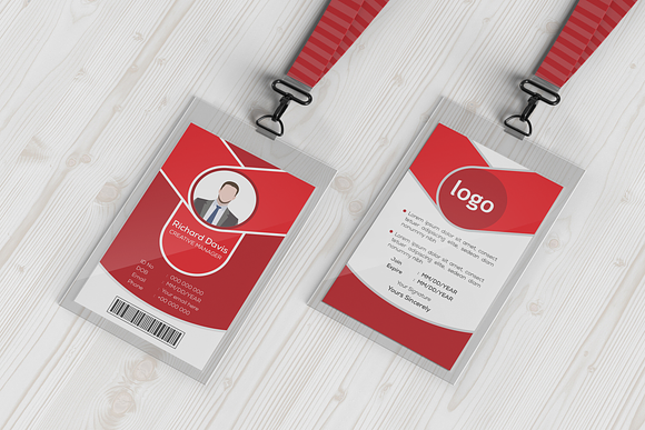 Modern and Clean ID Card Design in Card Templates - product preview 2