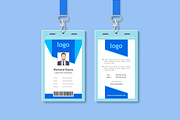 Modern Blue ID Card Template