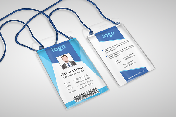 Office Identity Card Template in Card Templates - product preview 1