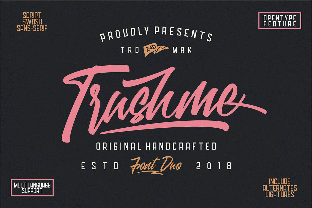 Trushme Font Duo in Script Fonts - product preview 8