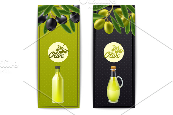 Olive Oil Realistic Set in Illustrations - product preview 2
