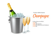 Champagne Realistic Set
