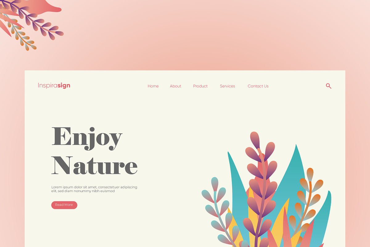 Nature - Banner & Landing Page in Web Elements - product preview 8