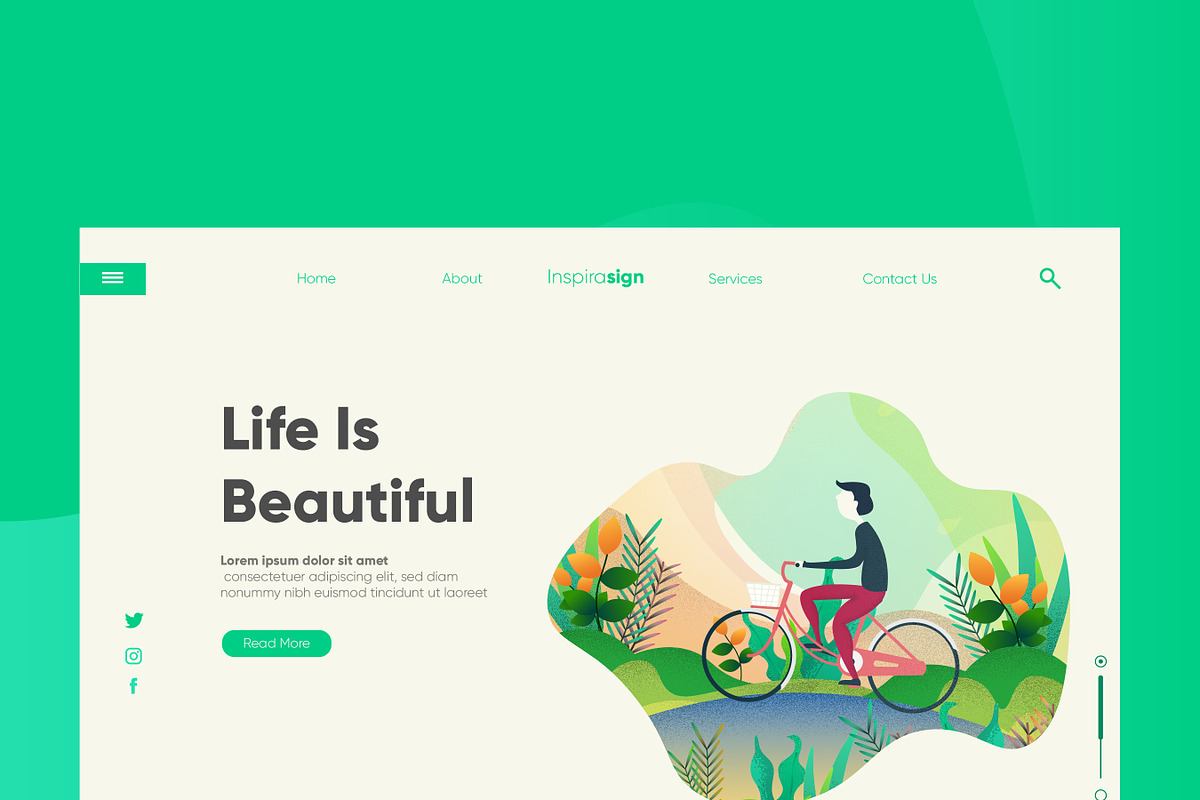 Life - Banner & Landing Page in Web Elements - product preview 8