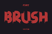 Vector Font. Brush