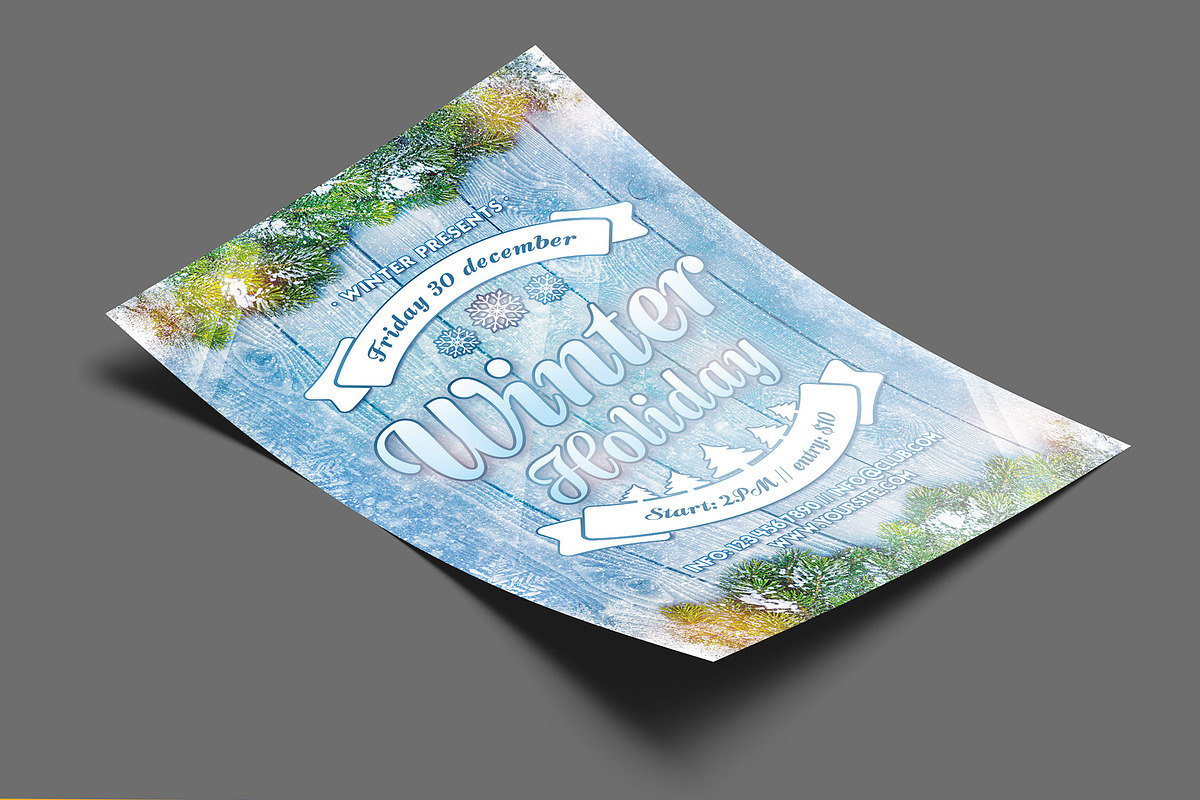 Winter Holiday Flyer in Invitation Templates - product preview 8
