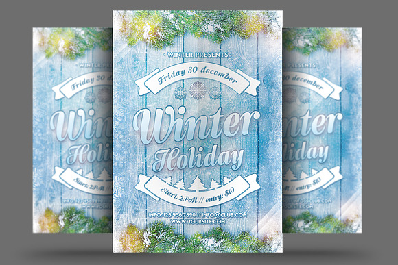 Winter Holiday Flyer in Invitation Templates - product preview 1