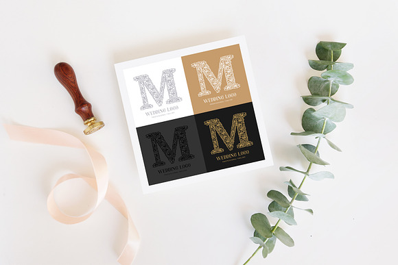 Wedding Letter M - Logo Template in Logo Templates - product preview 3