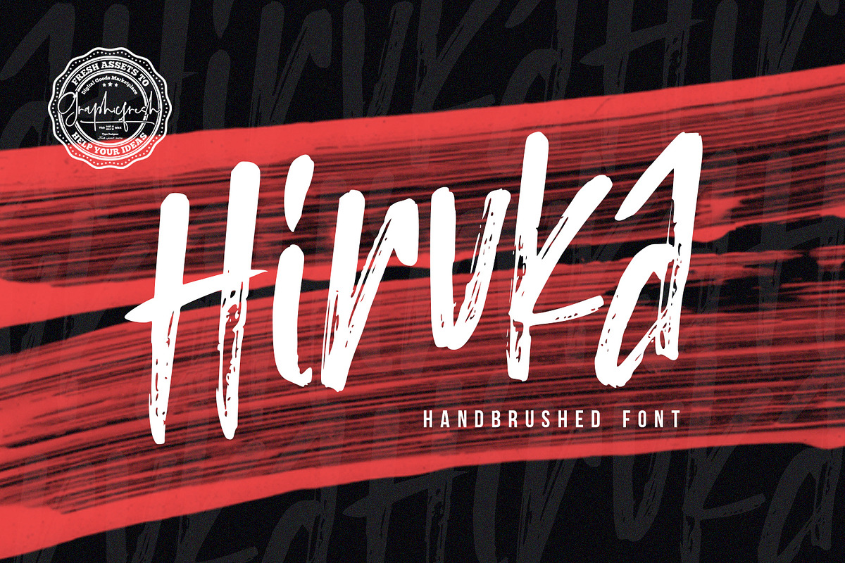 HIRUKA - Handbrushed Font in Display Fonts - product preview 8