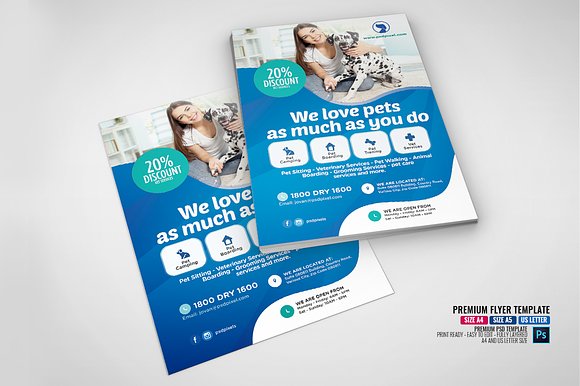 Pet Training and Grooming Flyer in Flyer Templates - product preview 2