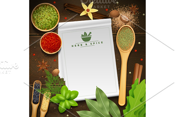 Spices & Herbs Set in Illustrations - product preview 3