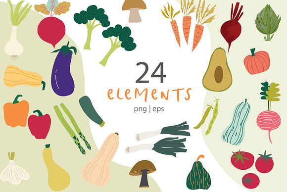 Modern Veggies Patterns & Elements in Patterns - product preview 5