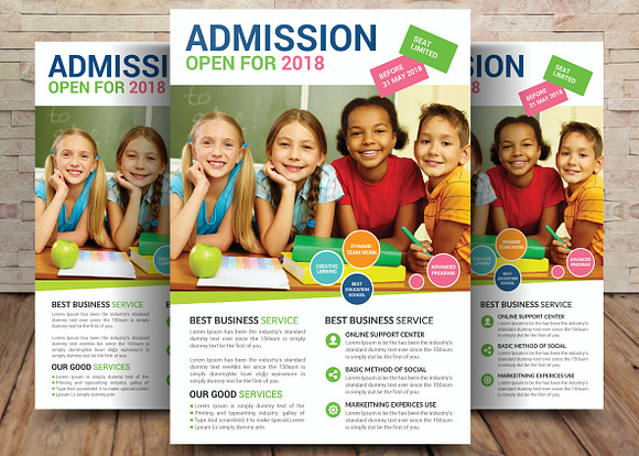 6 School Education Flyers Bundle in Invitation Templates - product preview 2