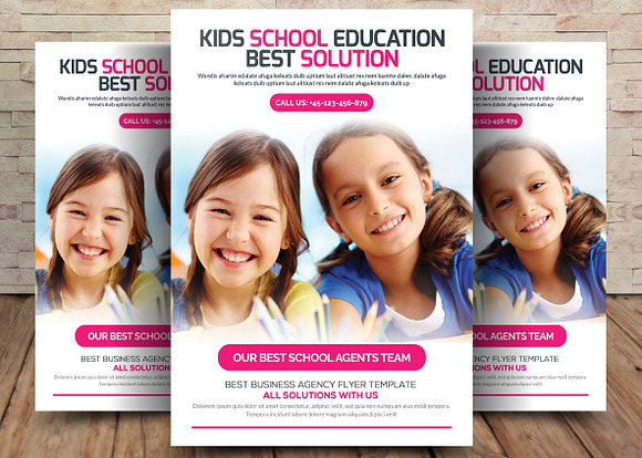 6 School Education Flyers Bundle in Invitation Templates - product preview 5