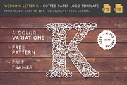 Wedding Letter K - Logo Template