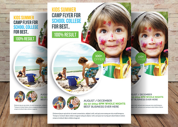 3 Summer Camp Flyers Bundle in Invitation Templates - product preview 2