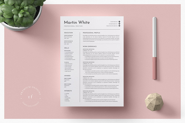 Clean Word Resume & Cover Letter