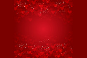 Vector background from red hearts