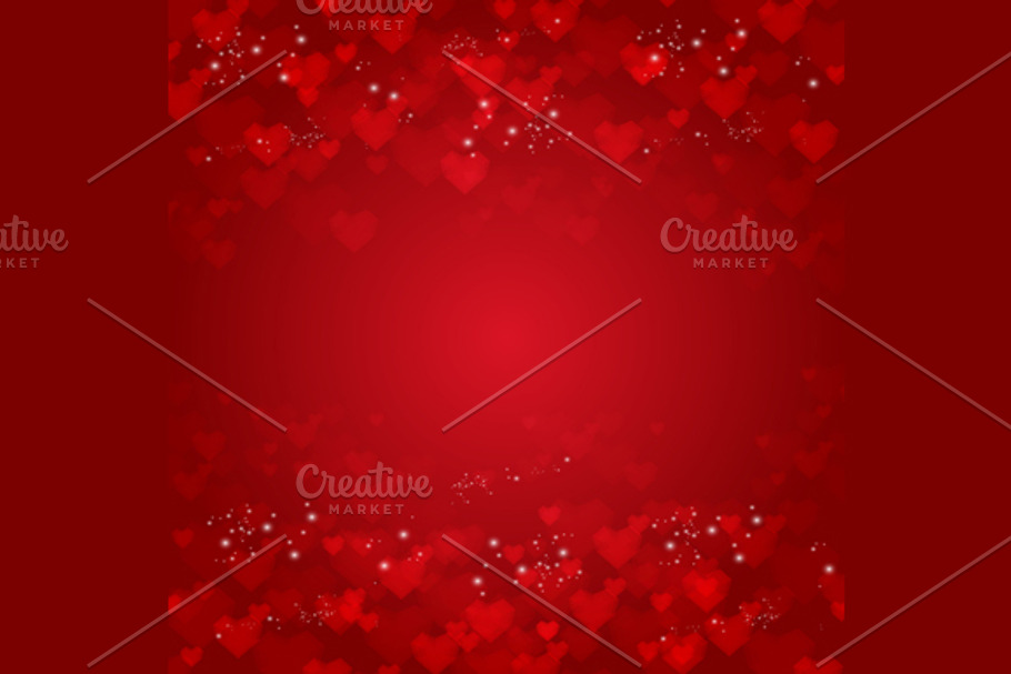 Vector background from red hearts in Patterns - product preview 8