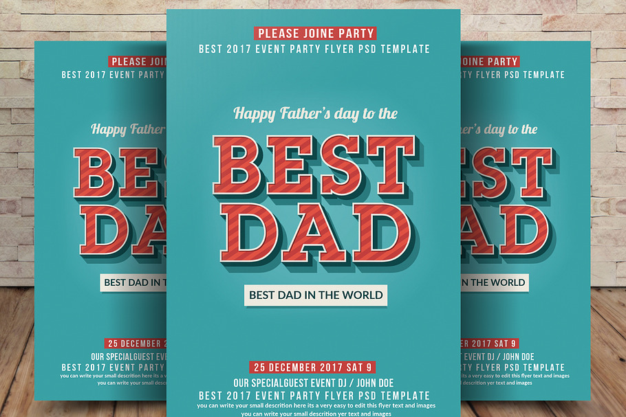 2 Fathers Day Flyers Bundle in Invitation Templates - product preview 8