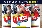 5 Body Fitness Club Flyers Bundle