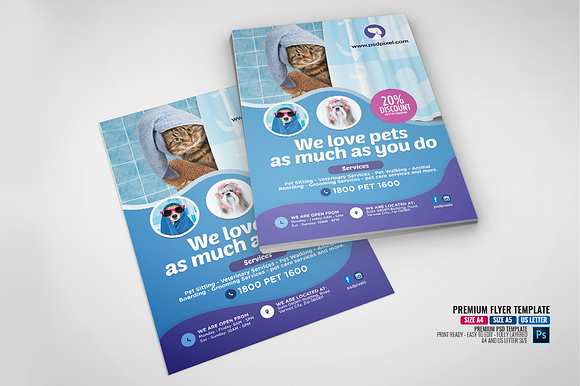 Pet Care, Boarding and Training in Flyer Templates - product preview 3