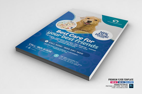 Pet Services Promotional Flyer in Flyer Templates - product preview 1