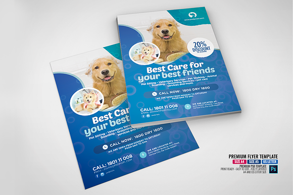 Pet Services Promotional Flyer in Flyer Templates - product preview 3