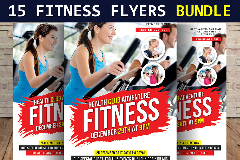 15 Fitness Flyers Bundle in Flyer Templates - product preview 8