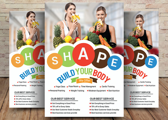 15 Fitness Flyers Bundle in Flyer Templates - product preview 1
