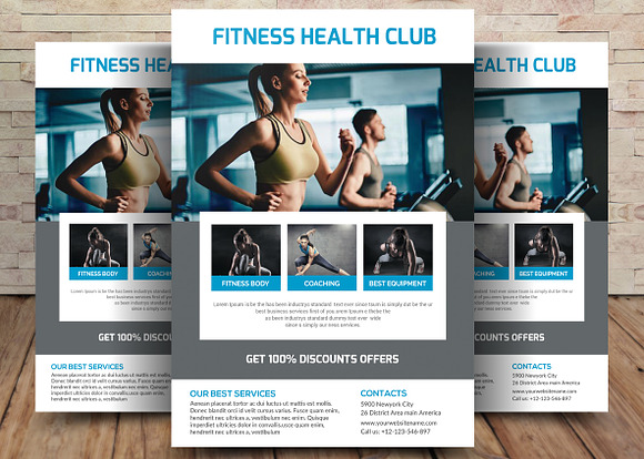 15 Fitness Flyers Bundle in Flyer Templates - product preview 5
