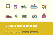 15 Public Transport Icons