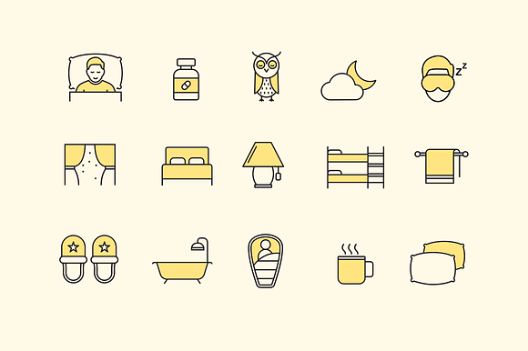 15 Sleeping Icons in Icons - product preview 1