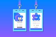 Modern ID card design template