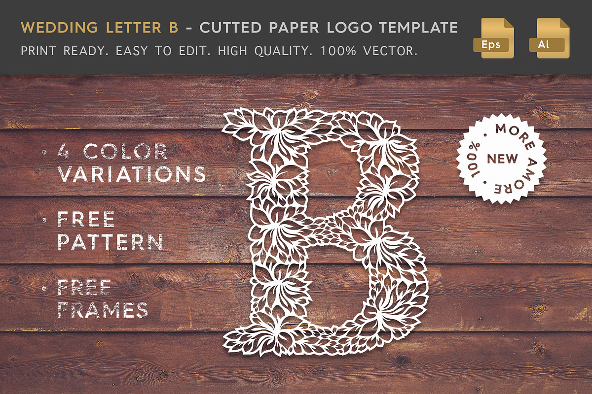 Wedding Letter B - Logo Template in Logo Templates - product preview 8