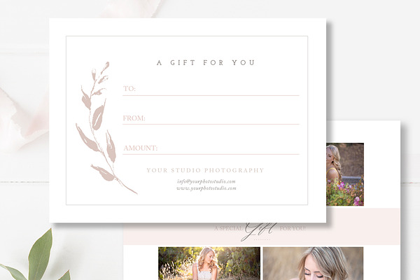 Photography Gift Card Design