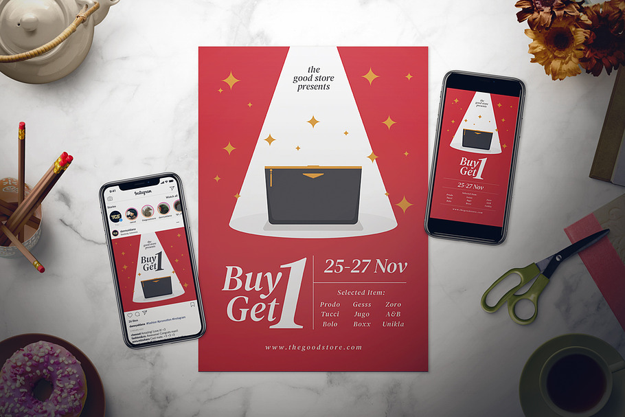 Elegant Sale Flyer Set in Flyer Templates - product preview 8