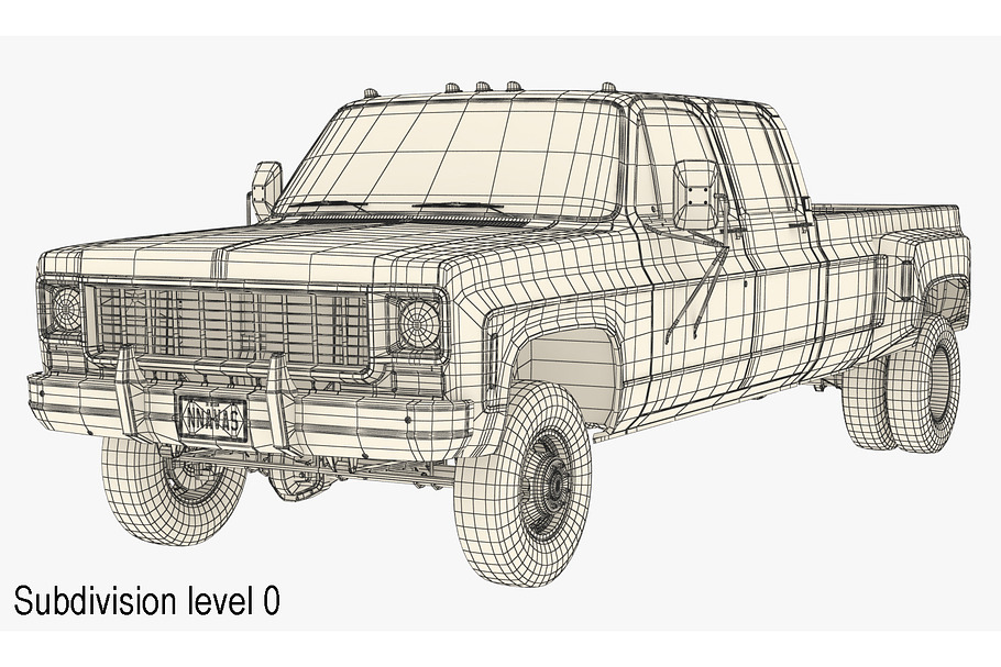 GENERIC 4WD DUALLY PICKUP TRUCK 9 in Vehicles - product preview 16