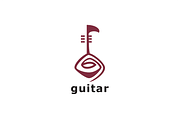 Rose Guitar Logo Template