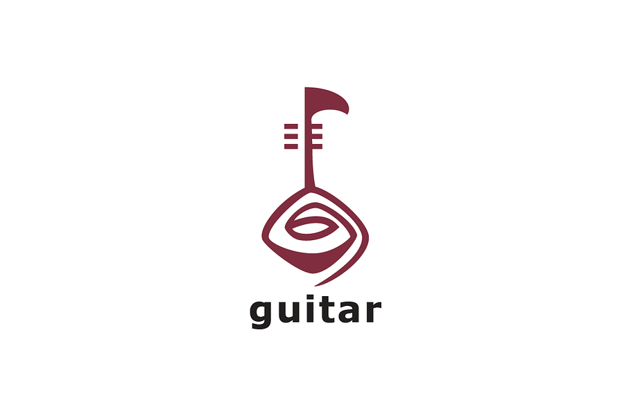 Rose Guitar Logo Template in Logo Templates - product preview 8