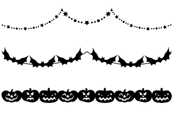 Halloween Bunting/Borders AI EPS PNG in Illustrations - product preview 4