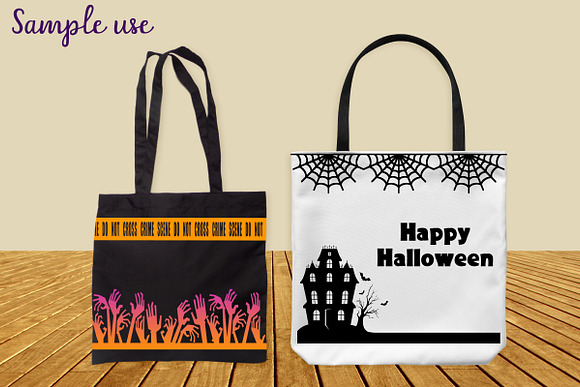 Halloween Bunting/Borders AI EPS PNG in Illustrations - product preview 7
