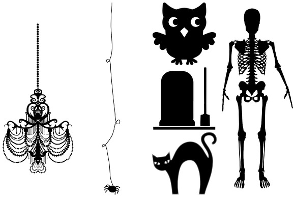 Halloween Silhouettes AI EPS PNG in Illustrations - product preview 5