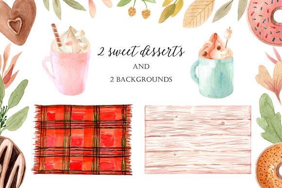 Watercolor Autumn Clipart Collection in Objects - product preview 4