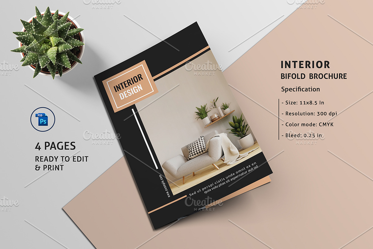 Interior Design Brochure - V899 in Brochure Templates - product preview 8