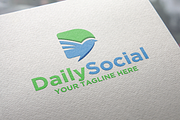 Daily Social Logo | Letter D | Bird