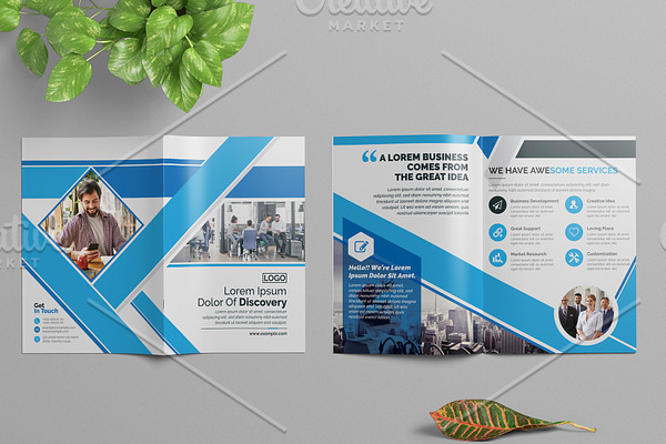Corporate Bifold Brochure Layout