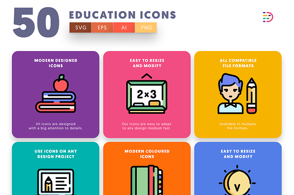 50 Education Icons in School Icons - product preview 6