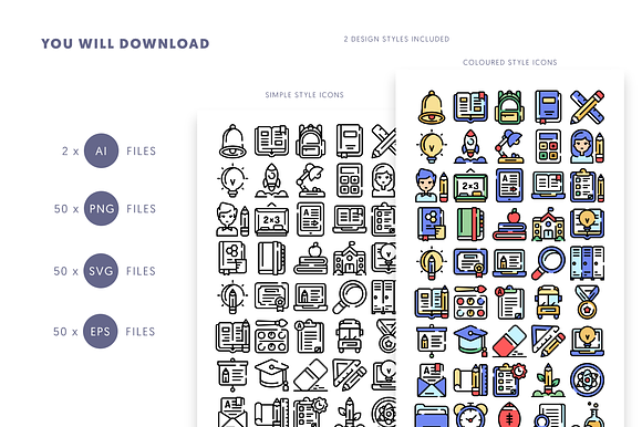 50 Education Icons in School Icons - product preview 8
